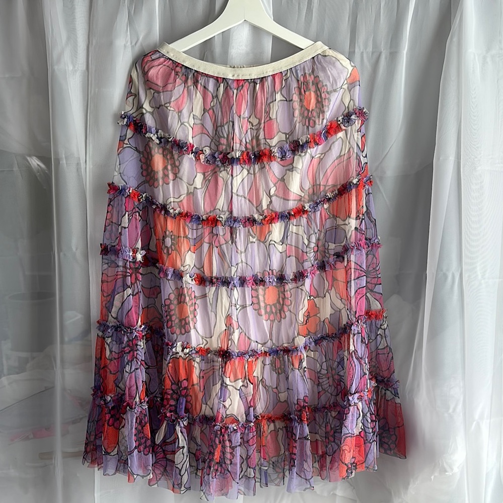 Floral tulle skirt